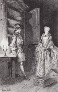 Scene fra Manon Lescaut af Maurice Leloir